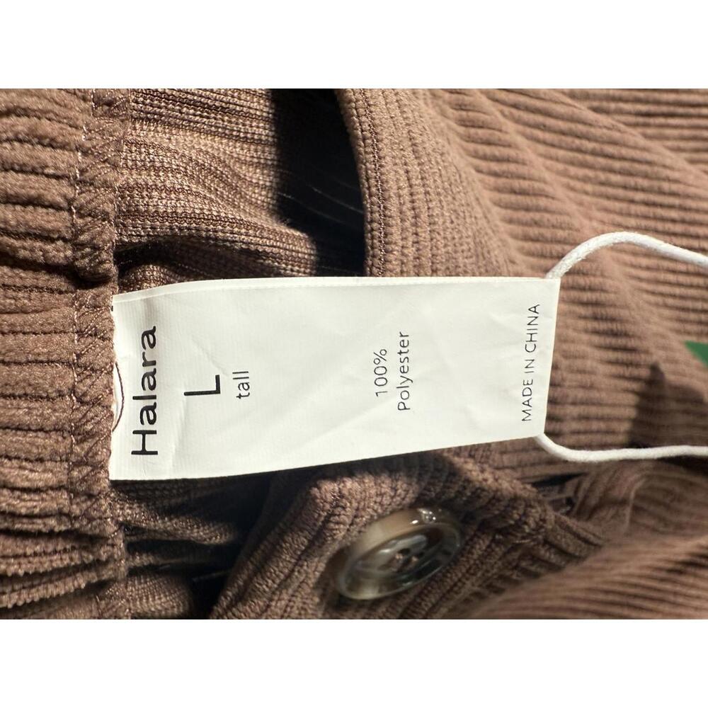 NWT Halara High Waisted Corduroy Casual Pants Cocoa Brown Size Large, Tall - Picture 8 of 12